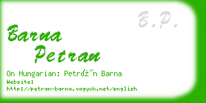 barna petran business card